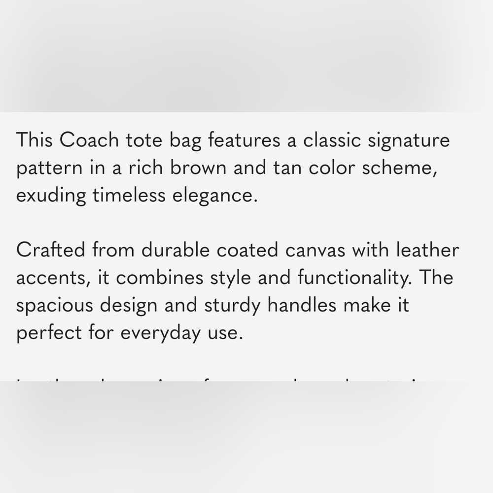 Coach Beige and Brown Signature Tote - Picture 11 of 13